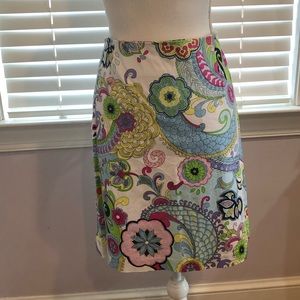 Melly M paisley cotton straight skirt